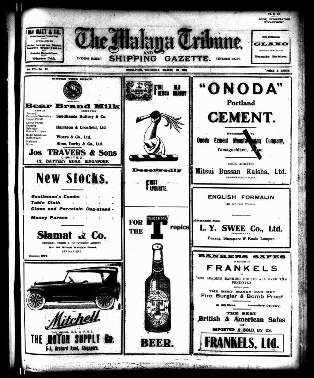 Miniature of Malaya Tribune 18 March 1920