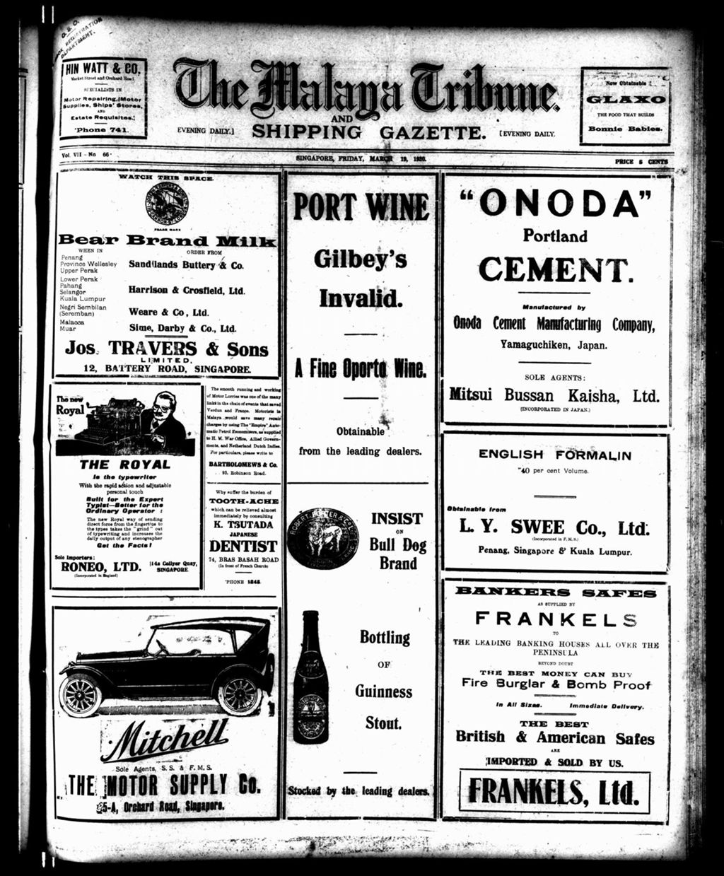 Miniature of Malaya Tribune 19 March 1920