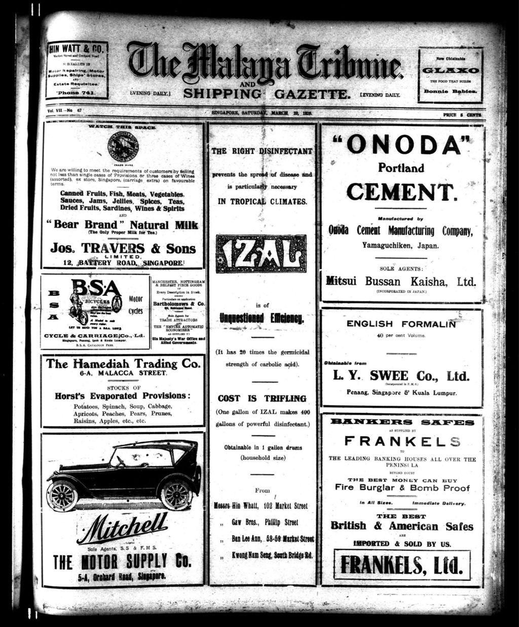 Miniature of Malaya Tribune 20 March 1920