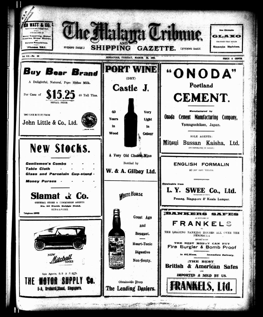 Miniature of Malaya Tribune 23 March 1920