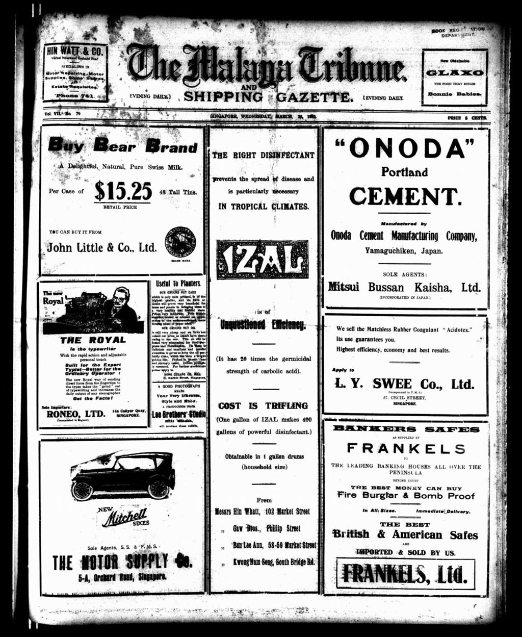 Miniature of Malaya Tribune 24 March 1920