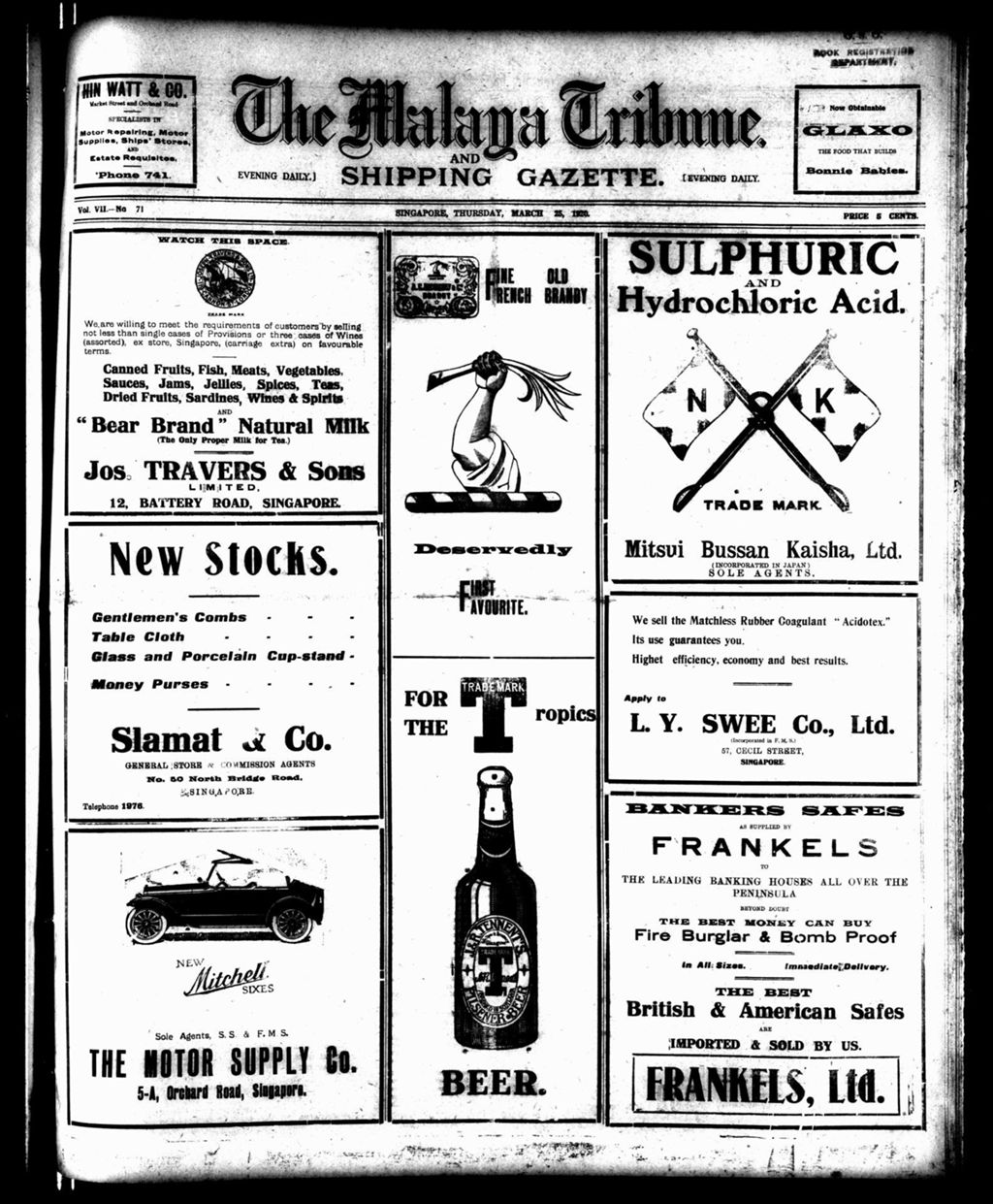 Miniature of Malaya Tribune 25 March 1920