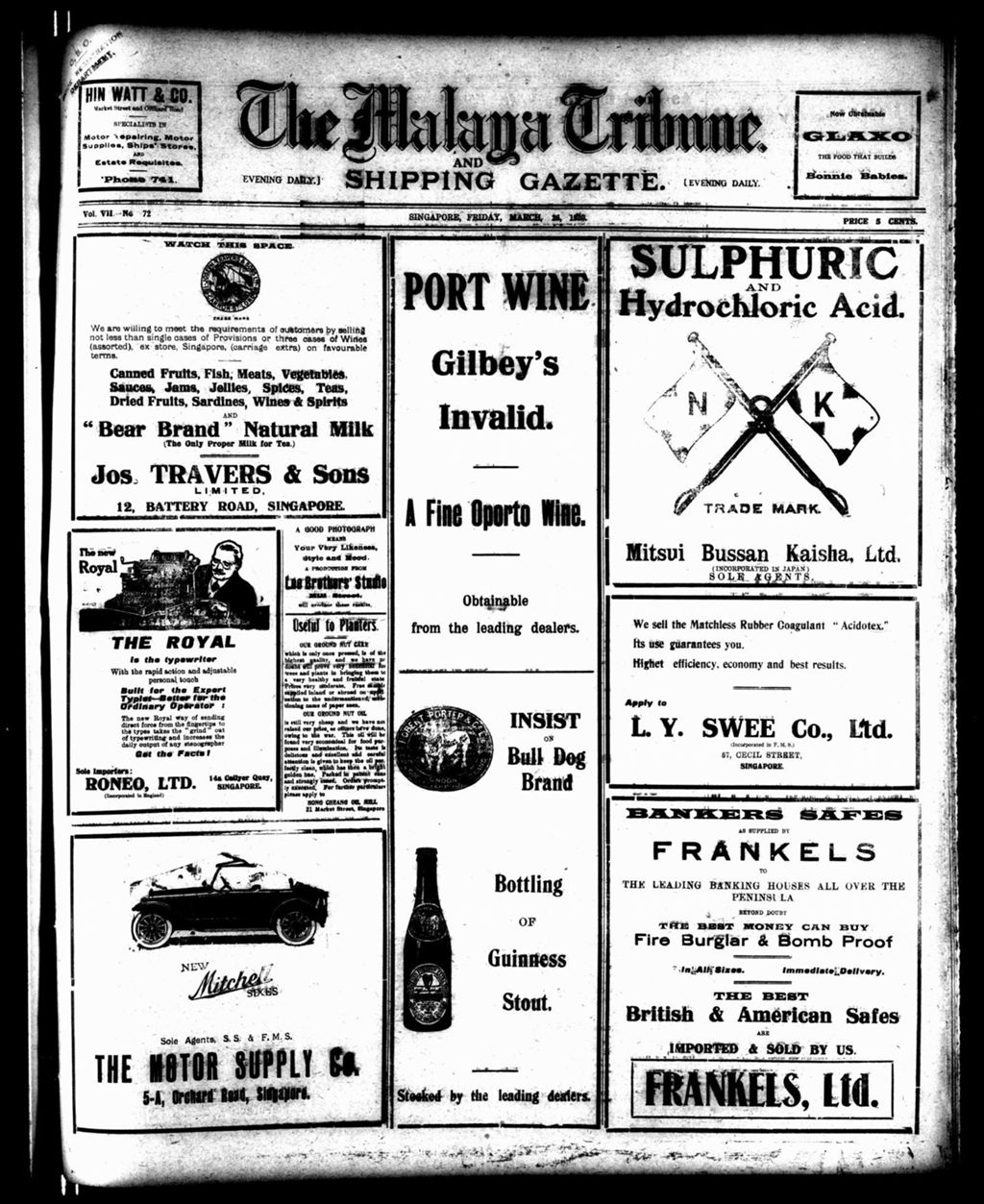 Miniature of Malaya Tribune 26 March 1920