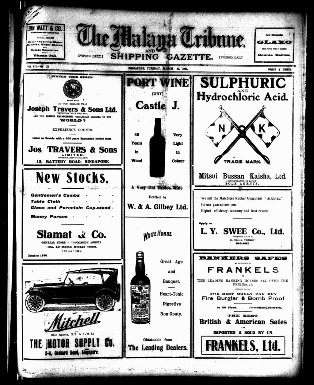 Miniature of Malaya Tribune 30 March 1920