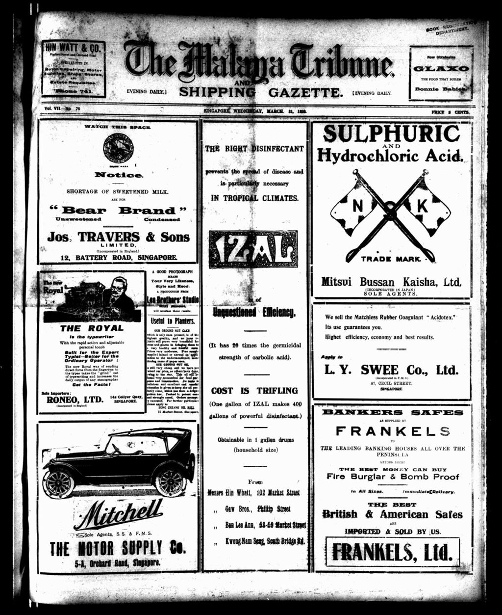 Miniature of Malaya Tribune 31 March 1920