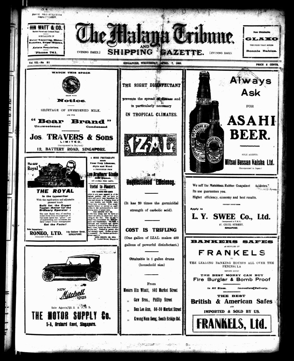 Miniature of Malaya Tribune 07 April 1920