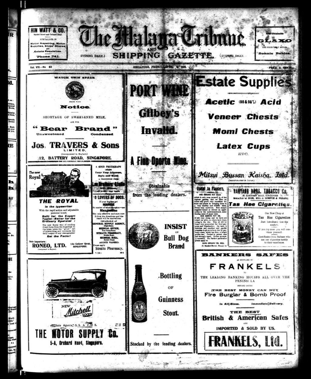 Miniature of Malaya Tribune 09 April 1920