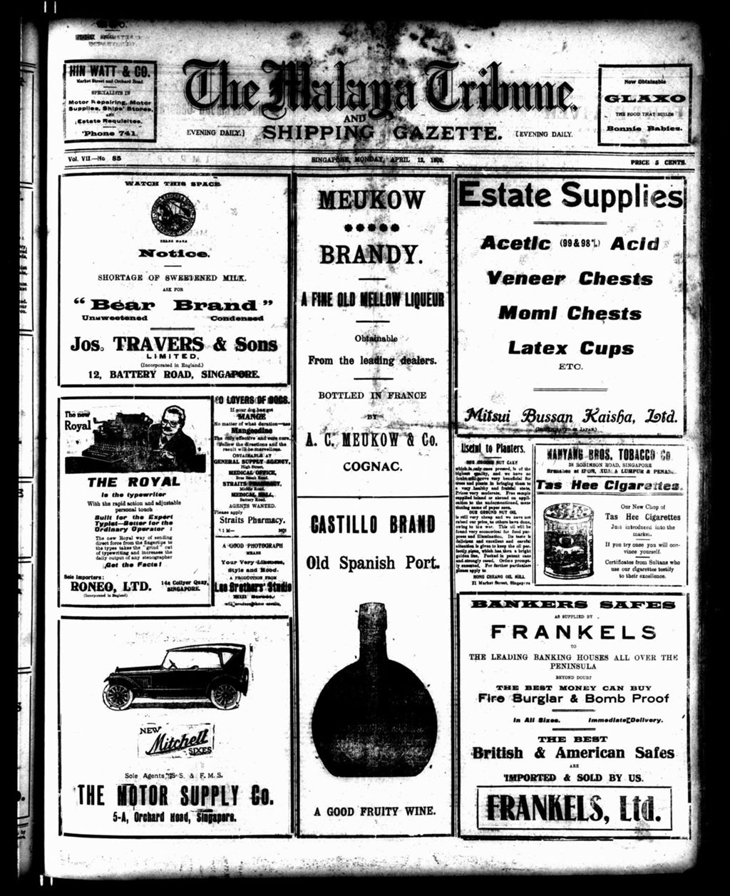 Miniature of Malaya Tribune 12 April 1920