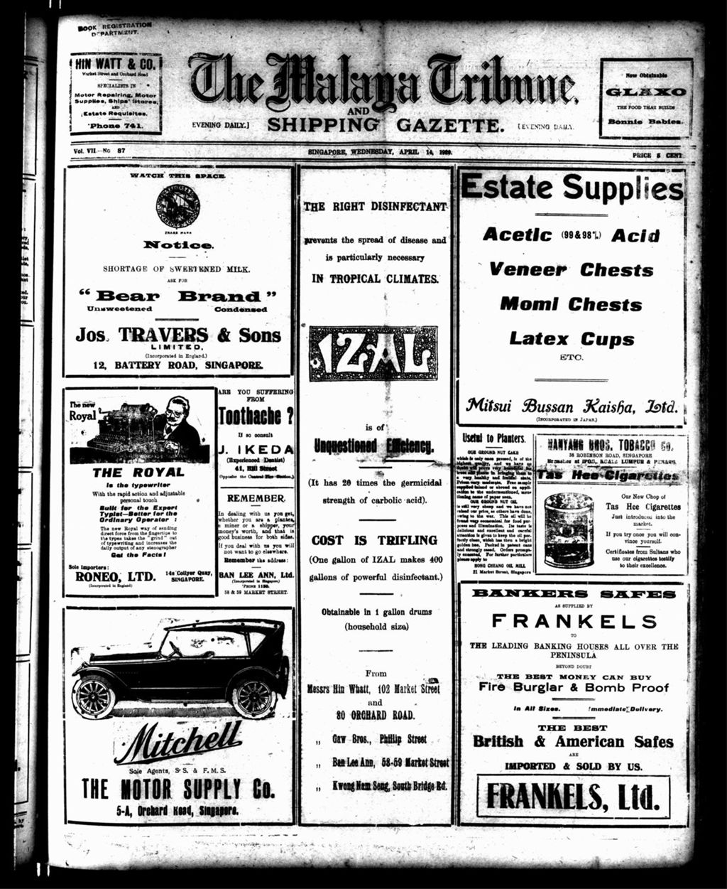 Miniature of Malaya Tribune 14 April 1920