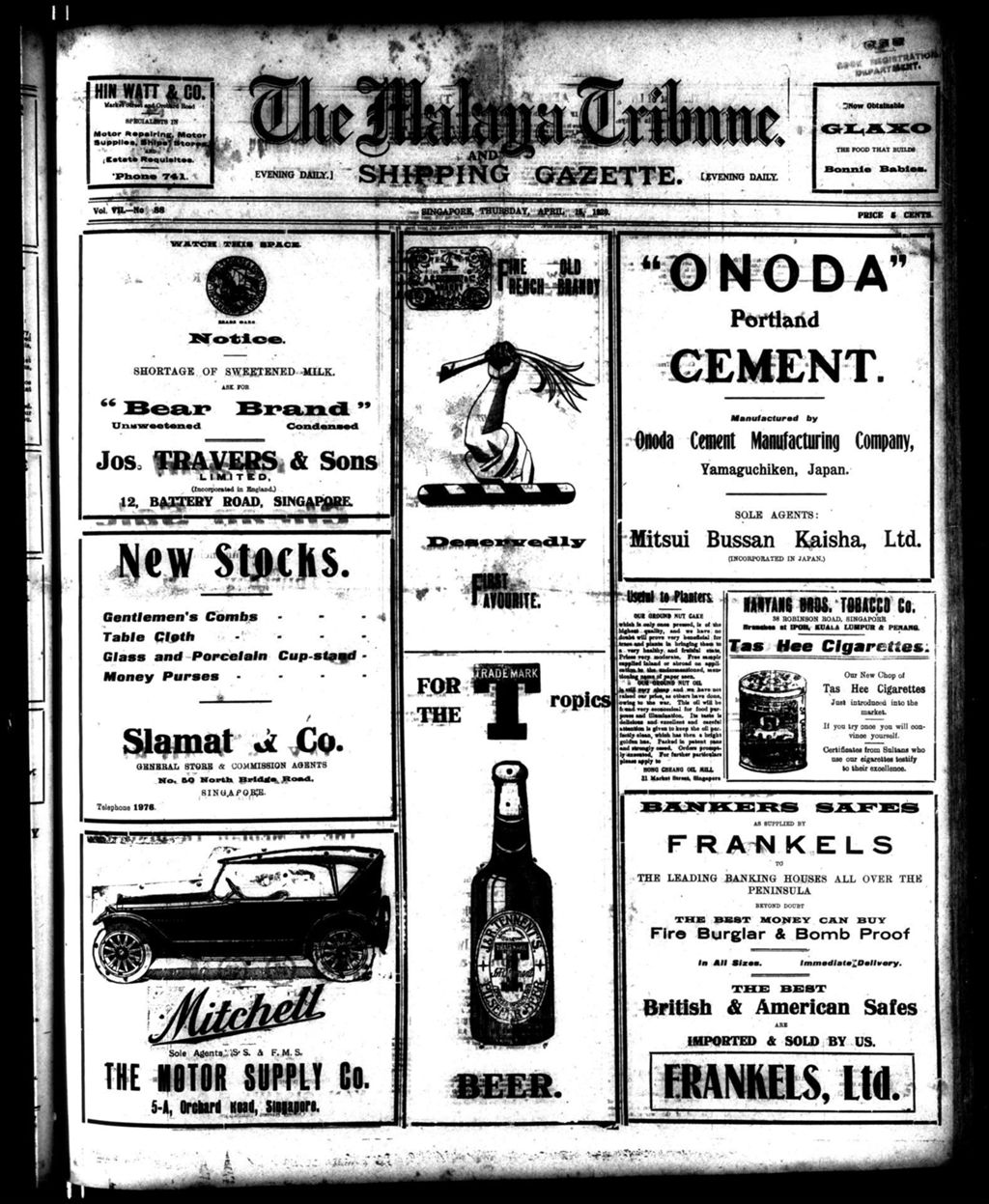 Miniature of Malaya Tribune 15 April 1920