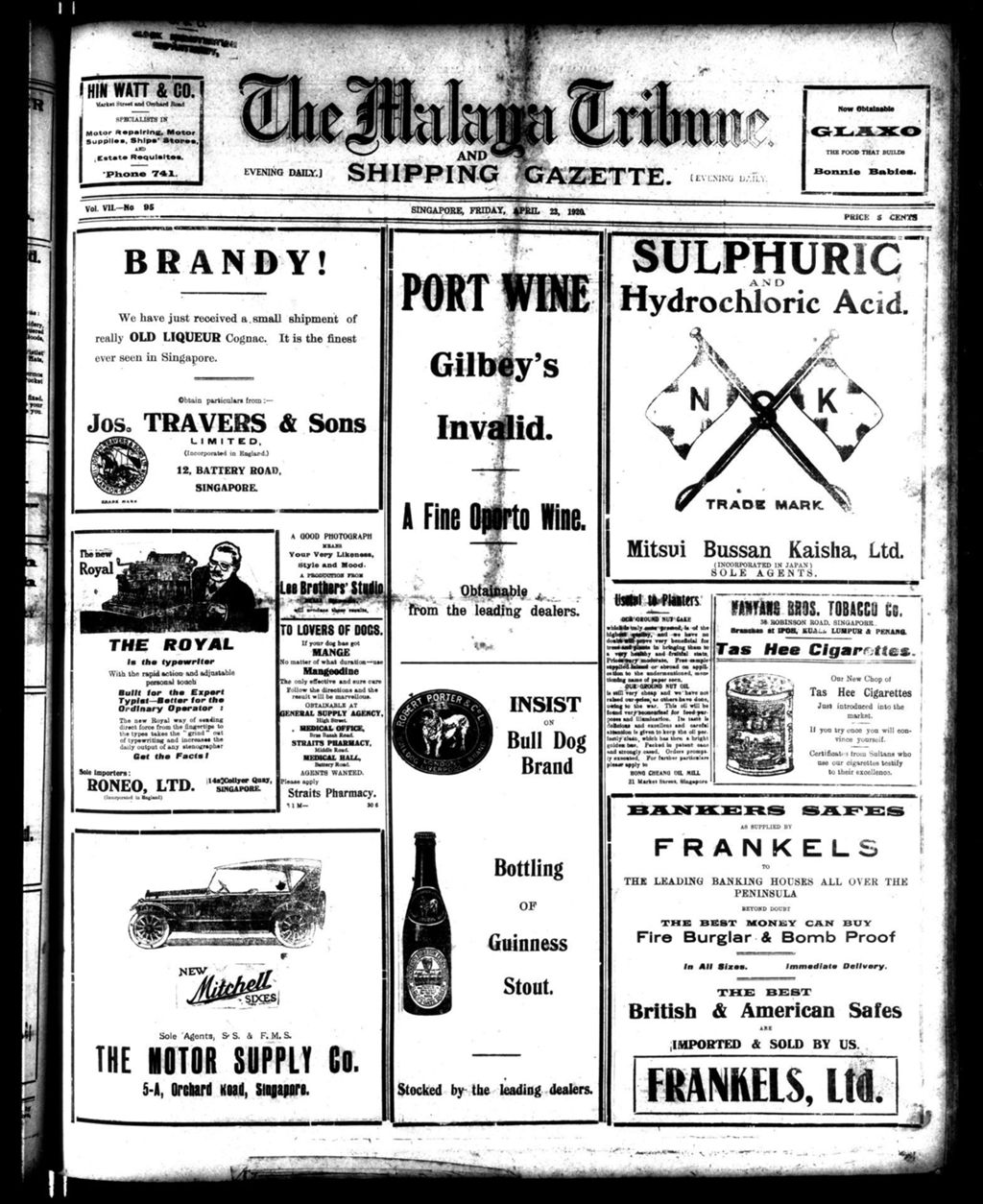 Miniature of Malaya Tribune 23 April 1920