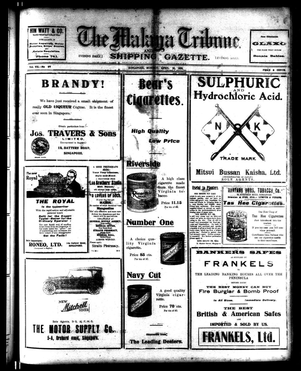 Miniature of Malaya Tribune 26 April 1920