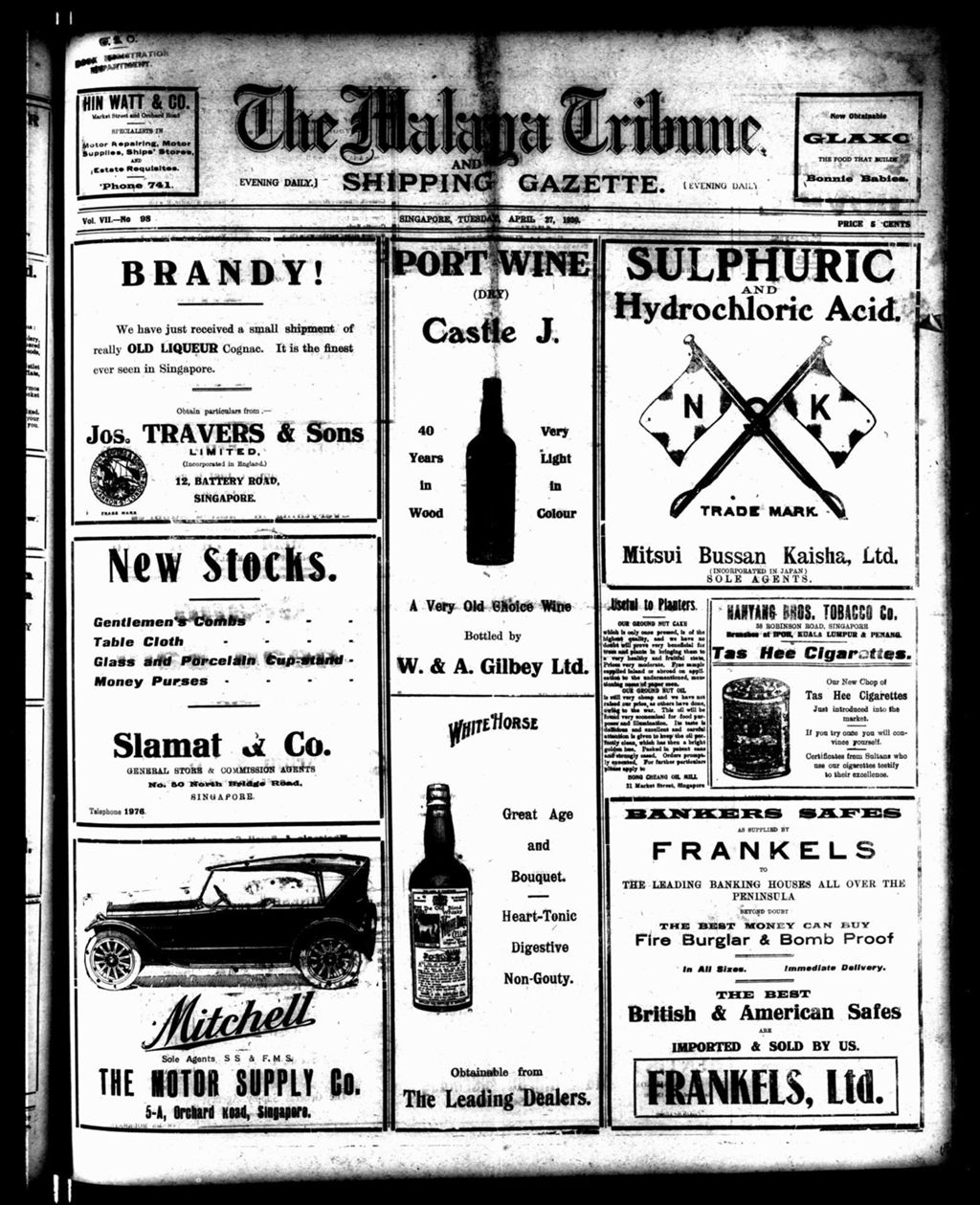 Miniature of Malaya Tribune 27 April 1920