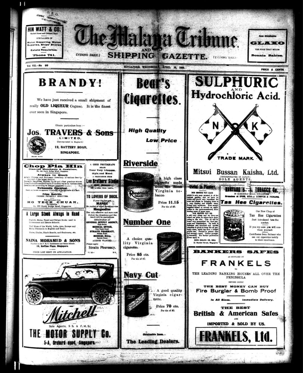 Miniature of Malaya Tribune 28 April 1920