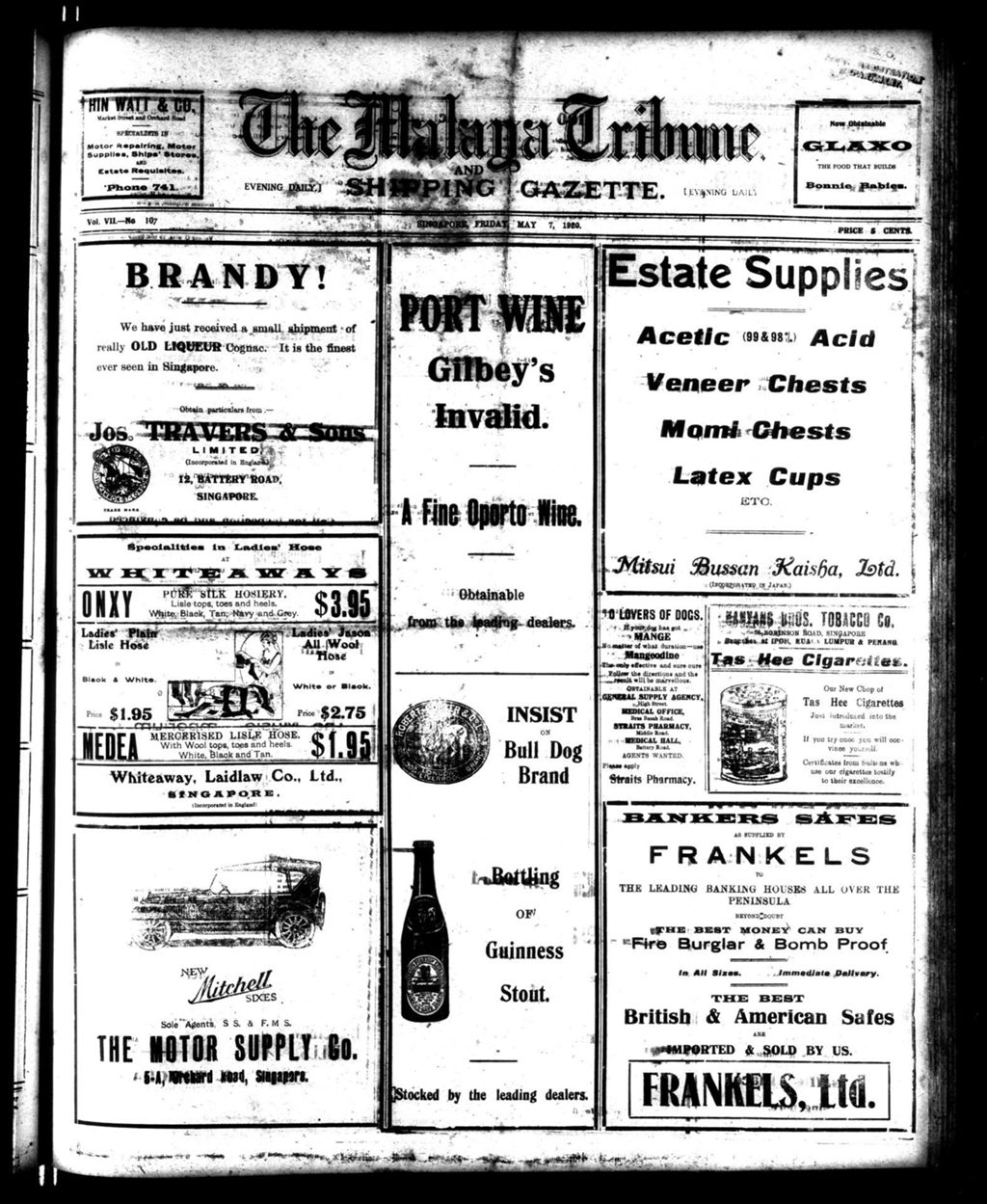 Miniature of Malaya Tribune 07 May 1920