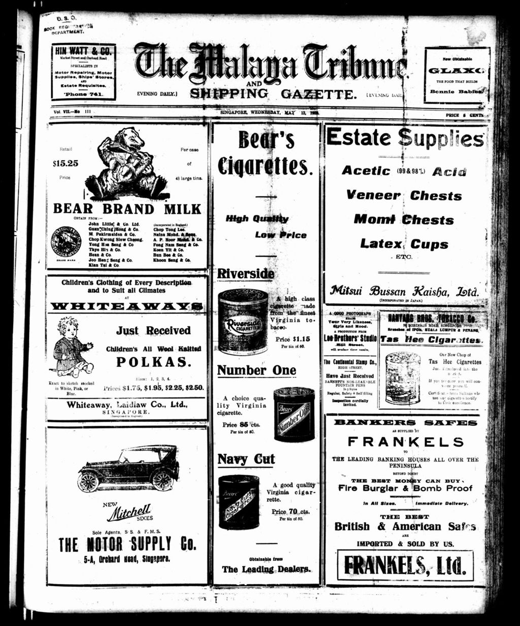 Miniature of Malaya Tribune 12 May 1920