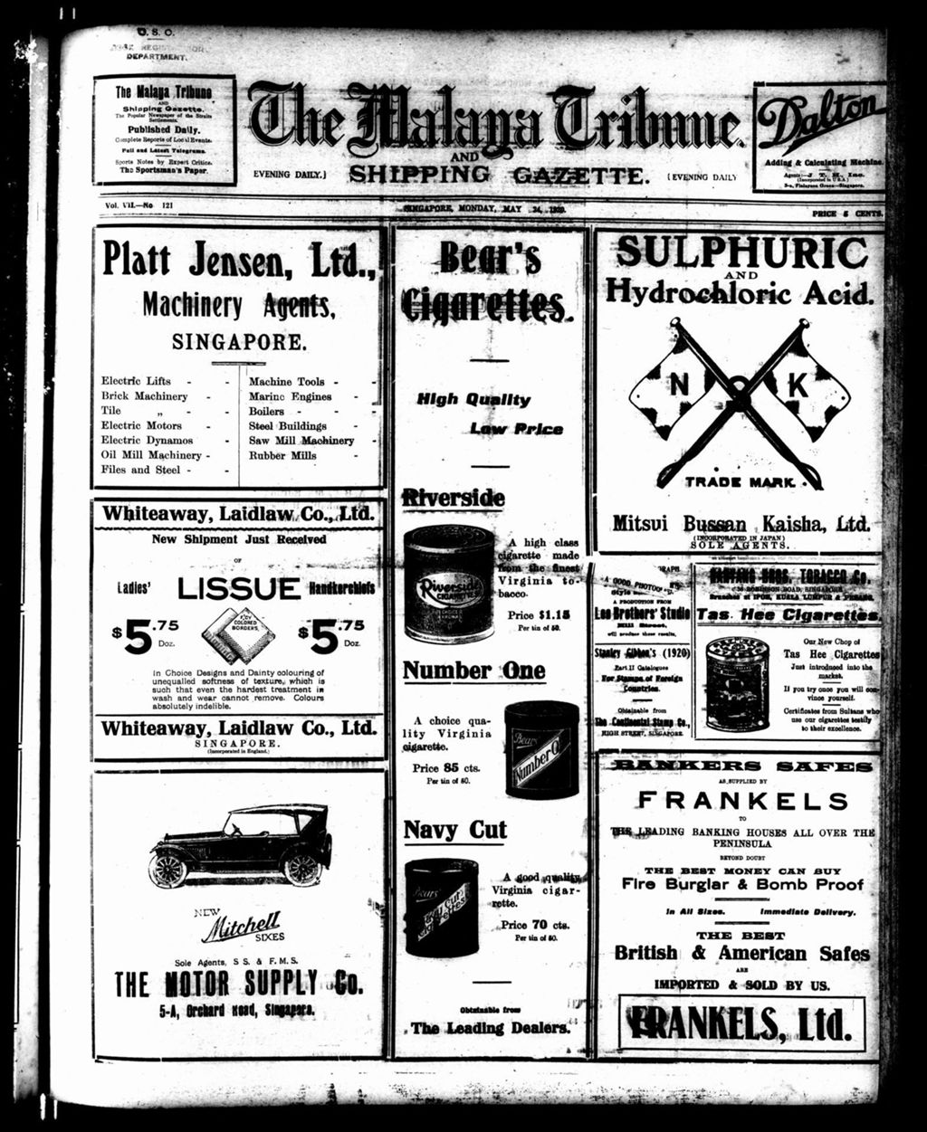 Miniature of Malaya Tribune 24 May 1920