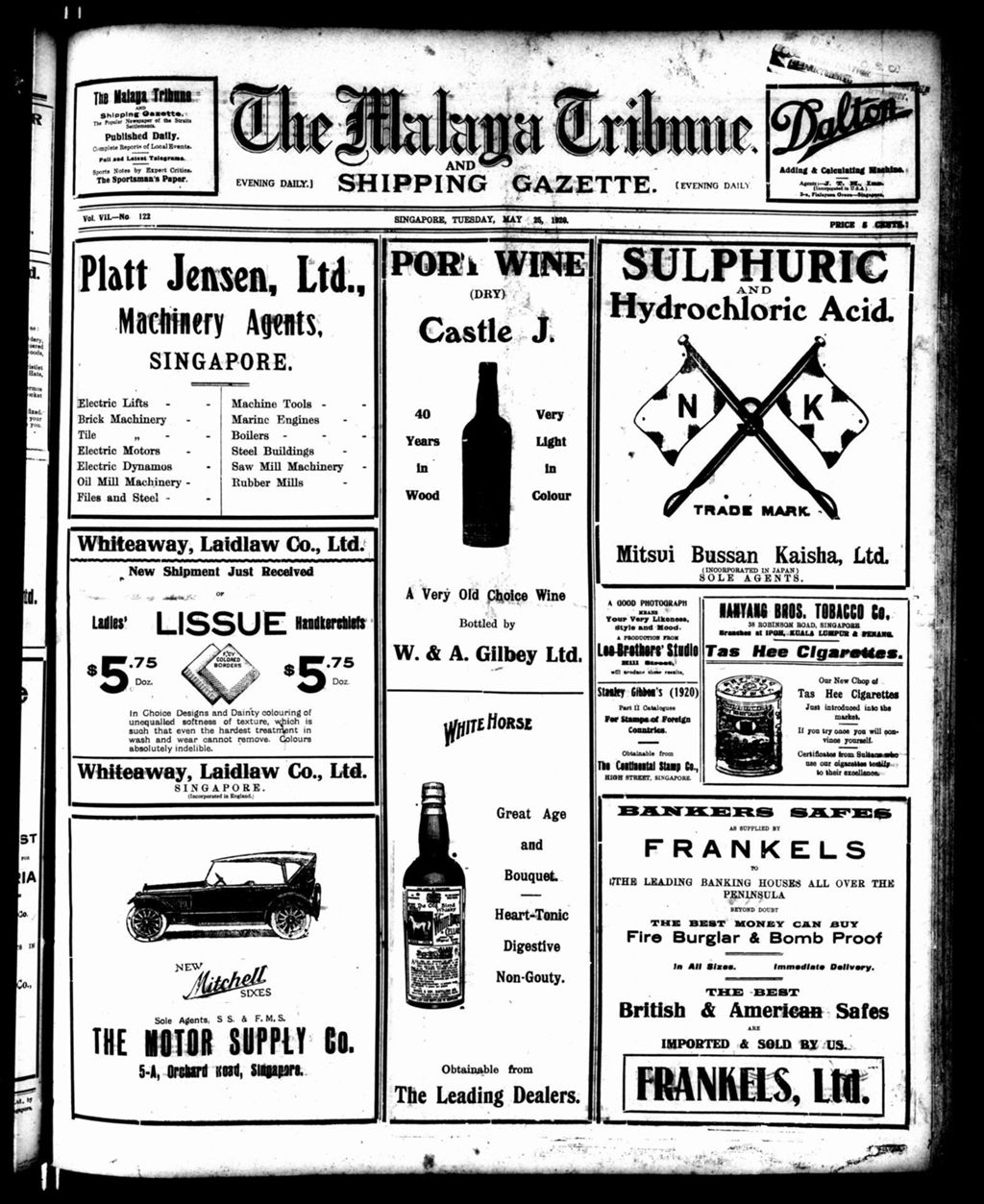 Miniature of Malaya Tribune 25 May 1920