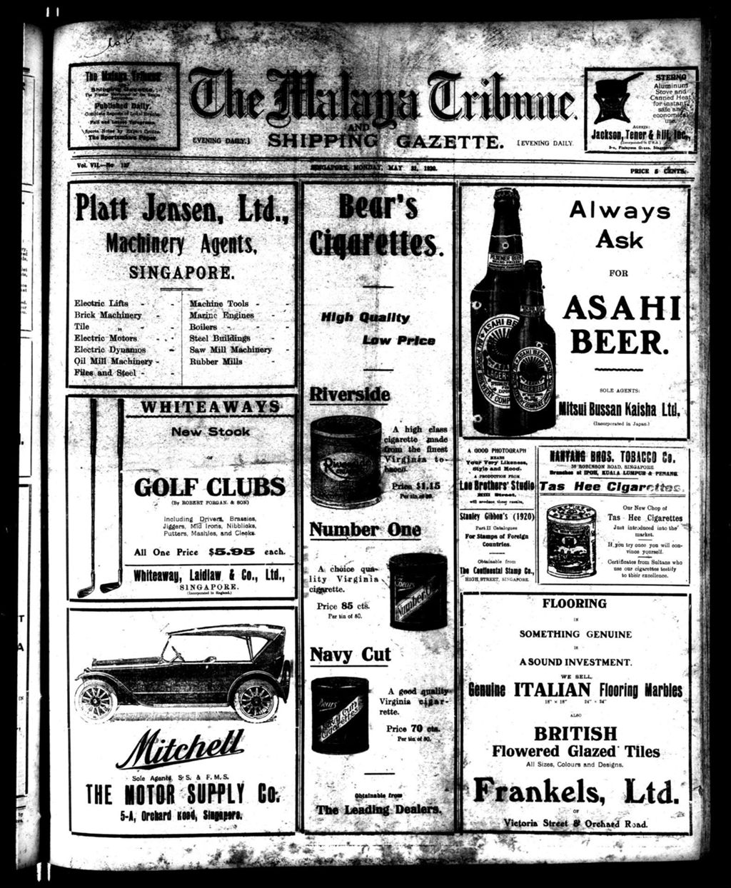 Miniature of Malaya Tribune 31 May 1920