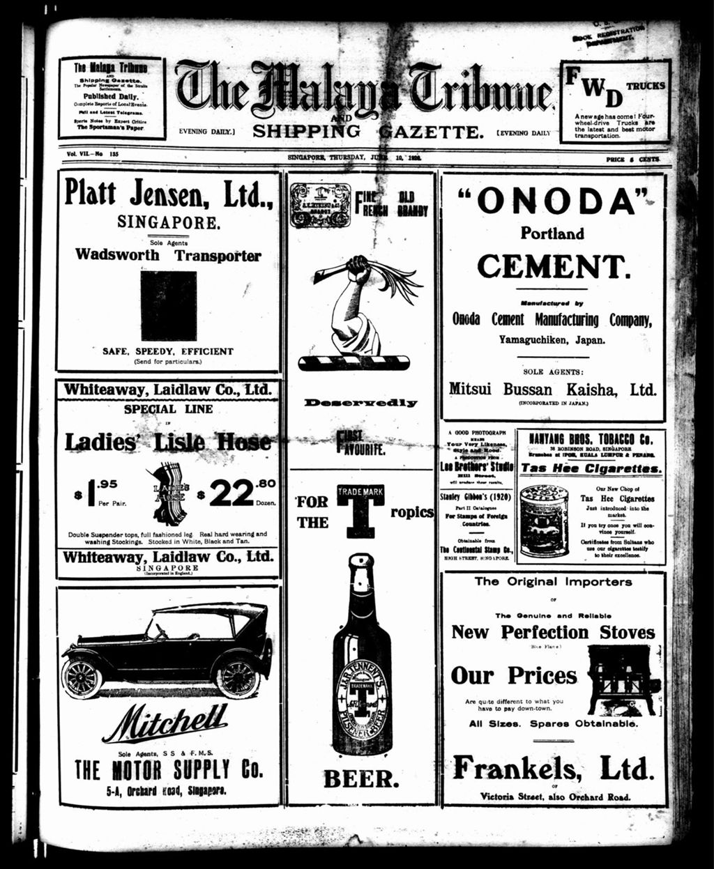 Miniature of Malaya Tribune 10 June 1920