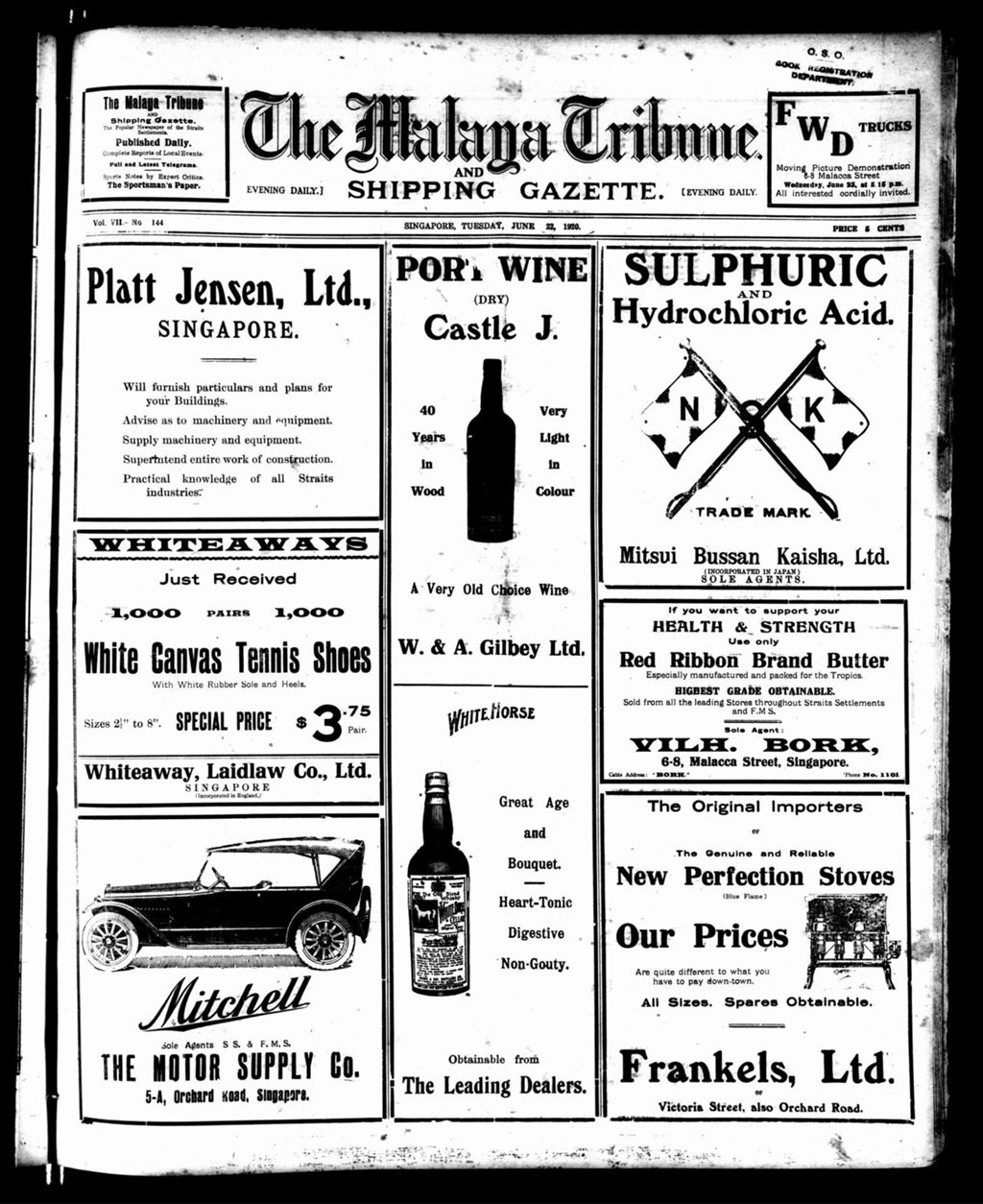 Miniature of Malaya Tribune 22 June 1920