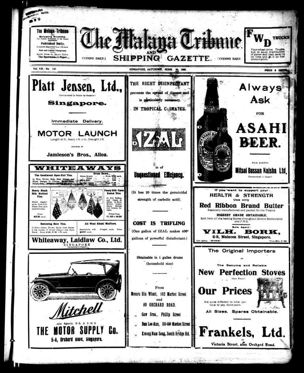 Miniature of Malaya Tribune 26 June 1920