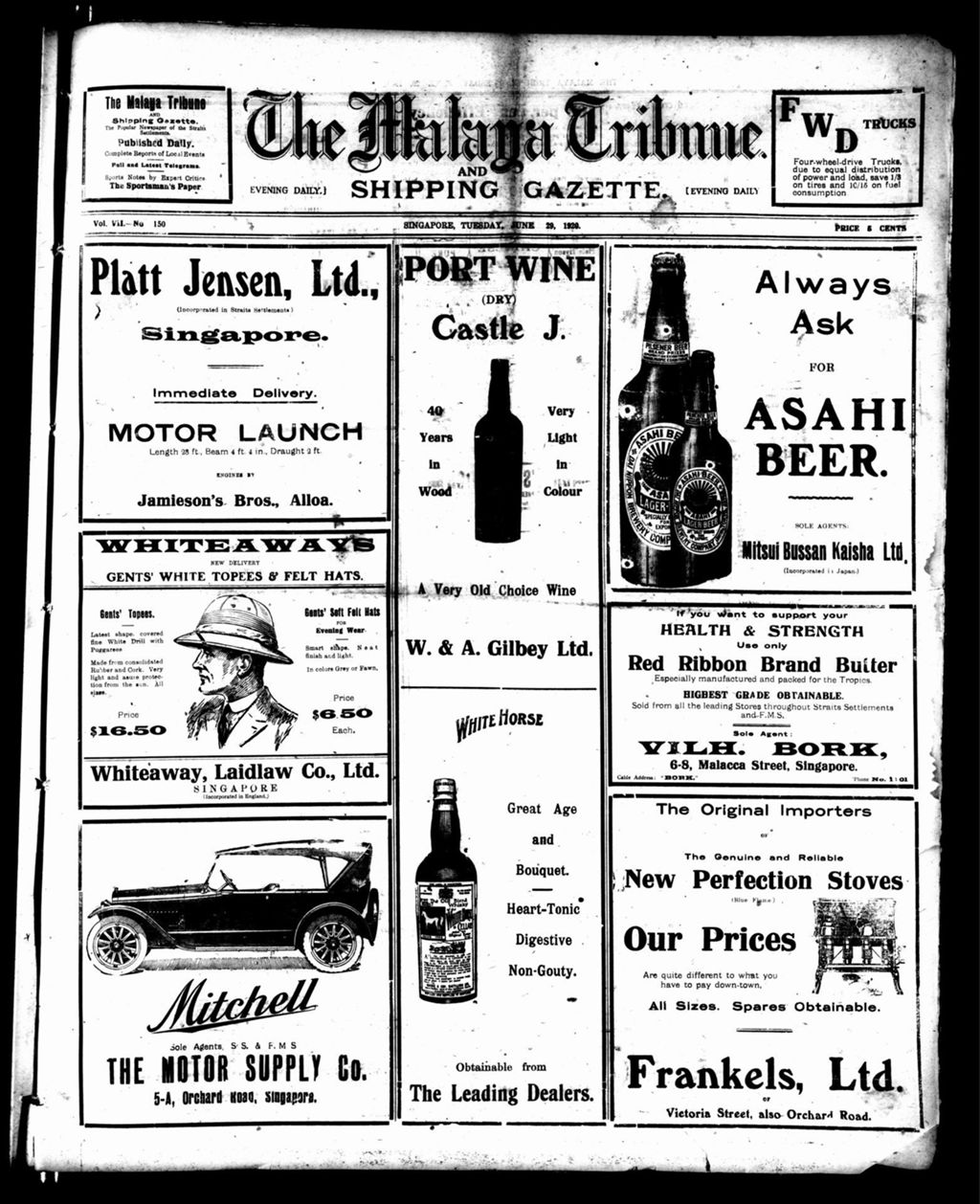 Miniature of Malaya Tribune 29 June 1920