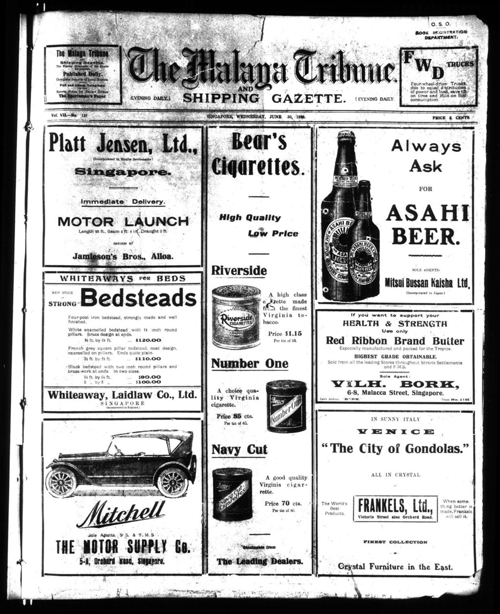 Miniature of Malaya Tribune 30 June 1920