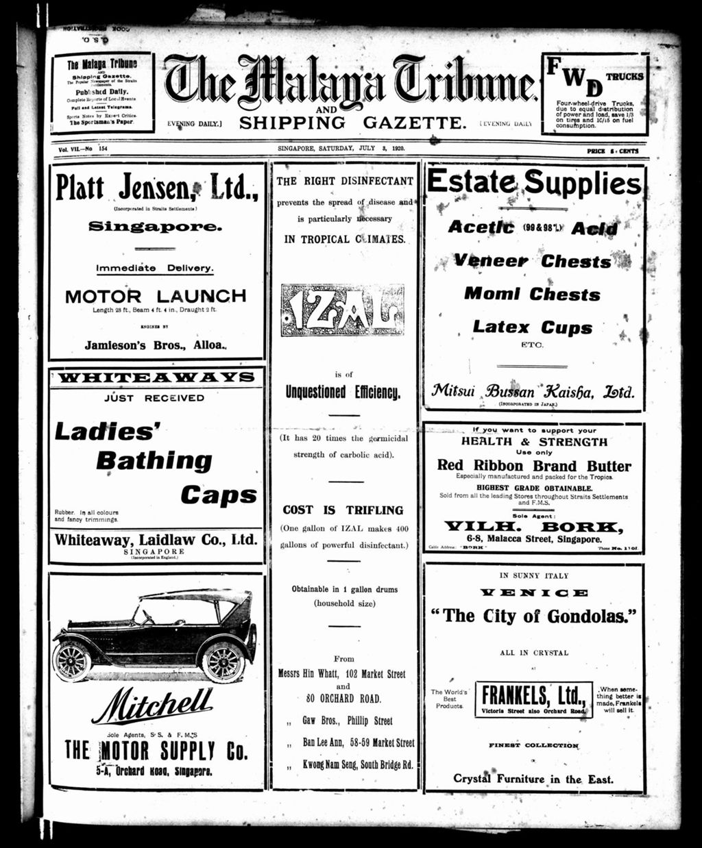 Miniature of Malaya Tribune 03 July 1920