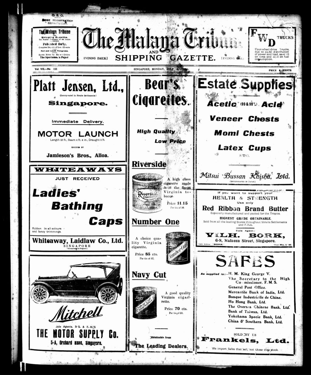 Miniature of Malaya Tribune 05 July 1920