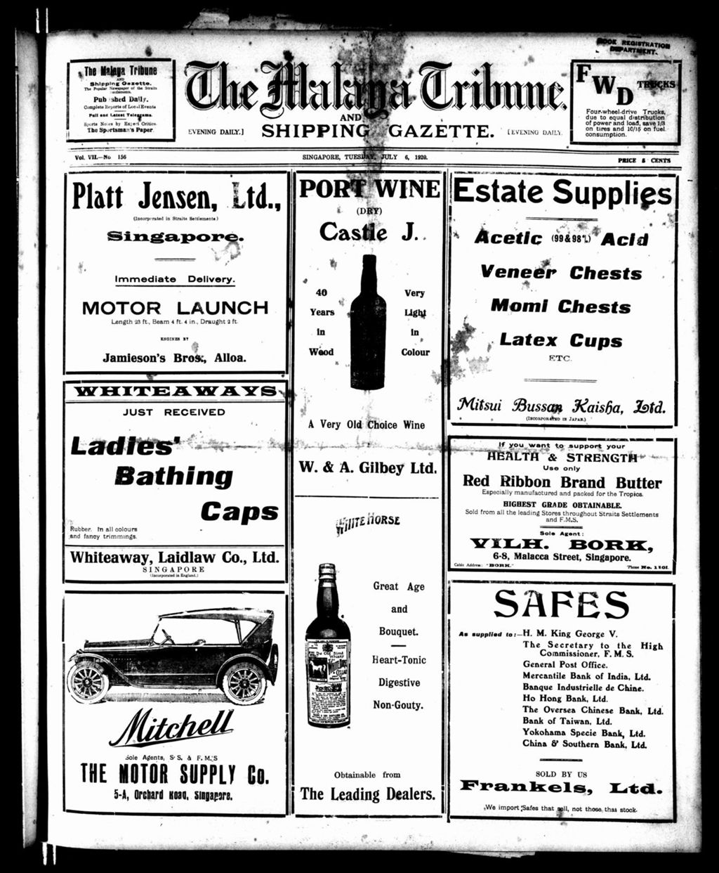 Miniature of Malaya Tribune 06 July 1920