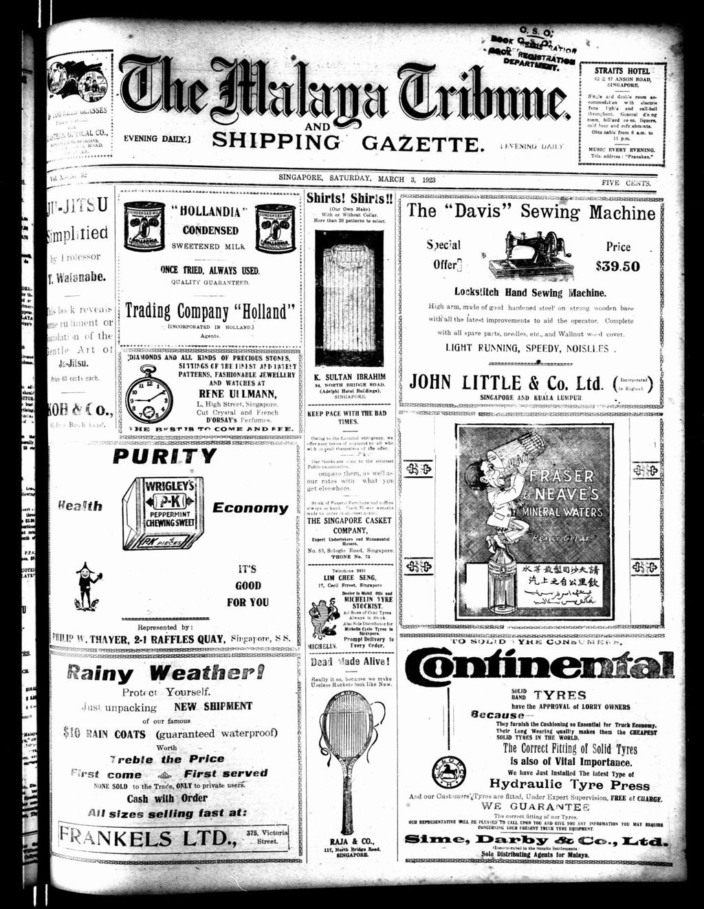 Miniature of Malaya Tribune 03 March 1923