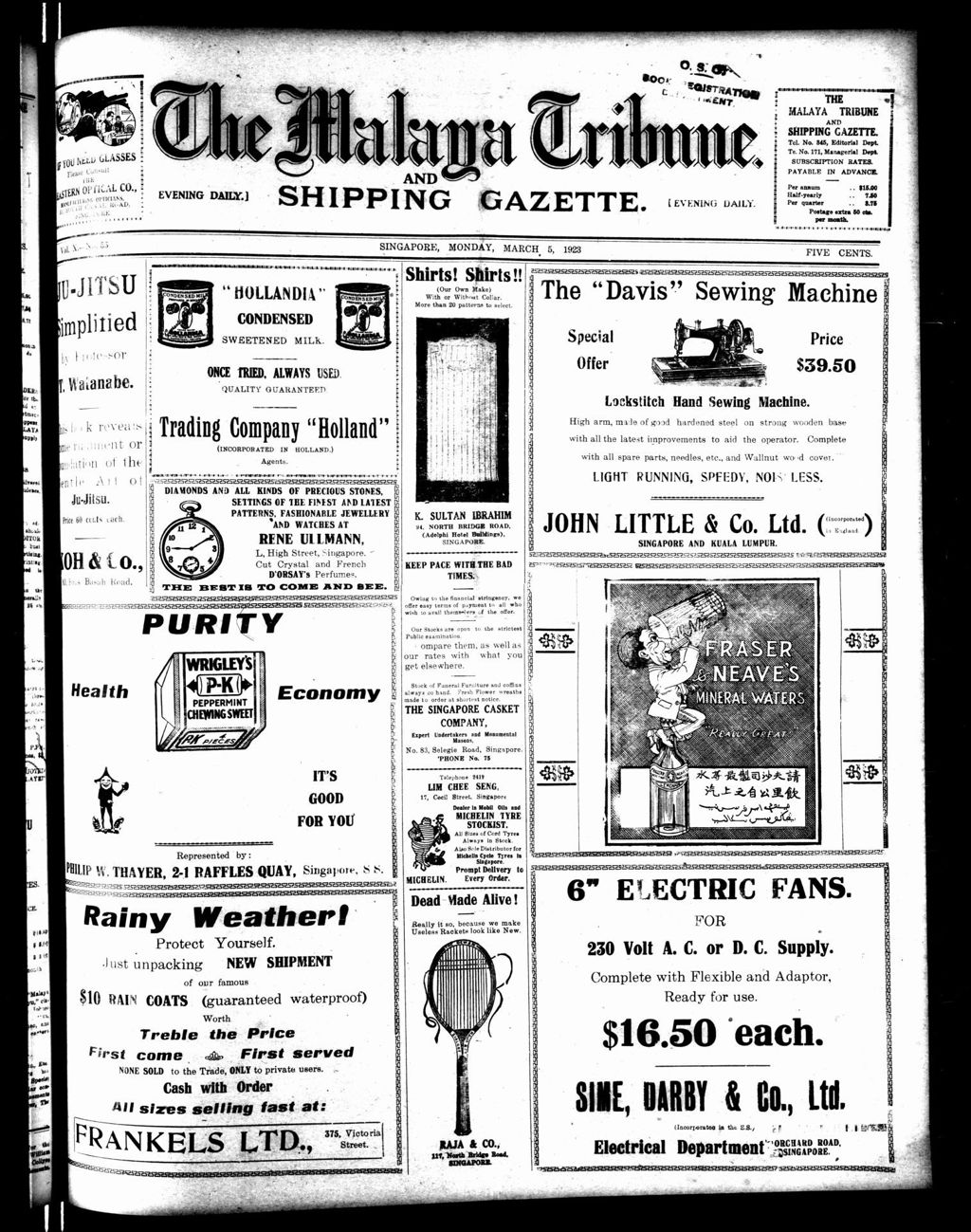 Miniature of Malaya Tribune 05 March 1923