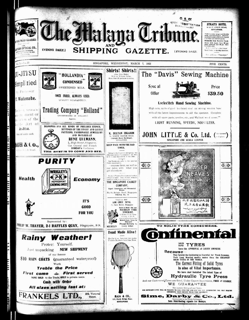 Miniature of Malaya Tribune 07 March 1923