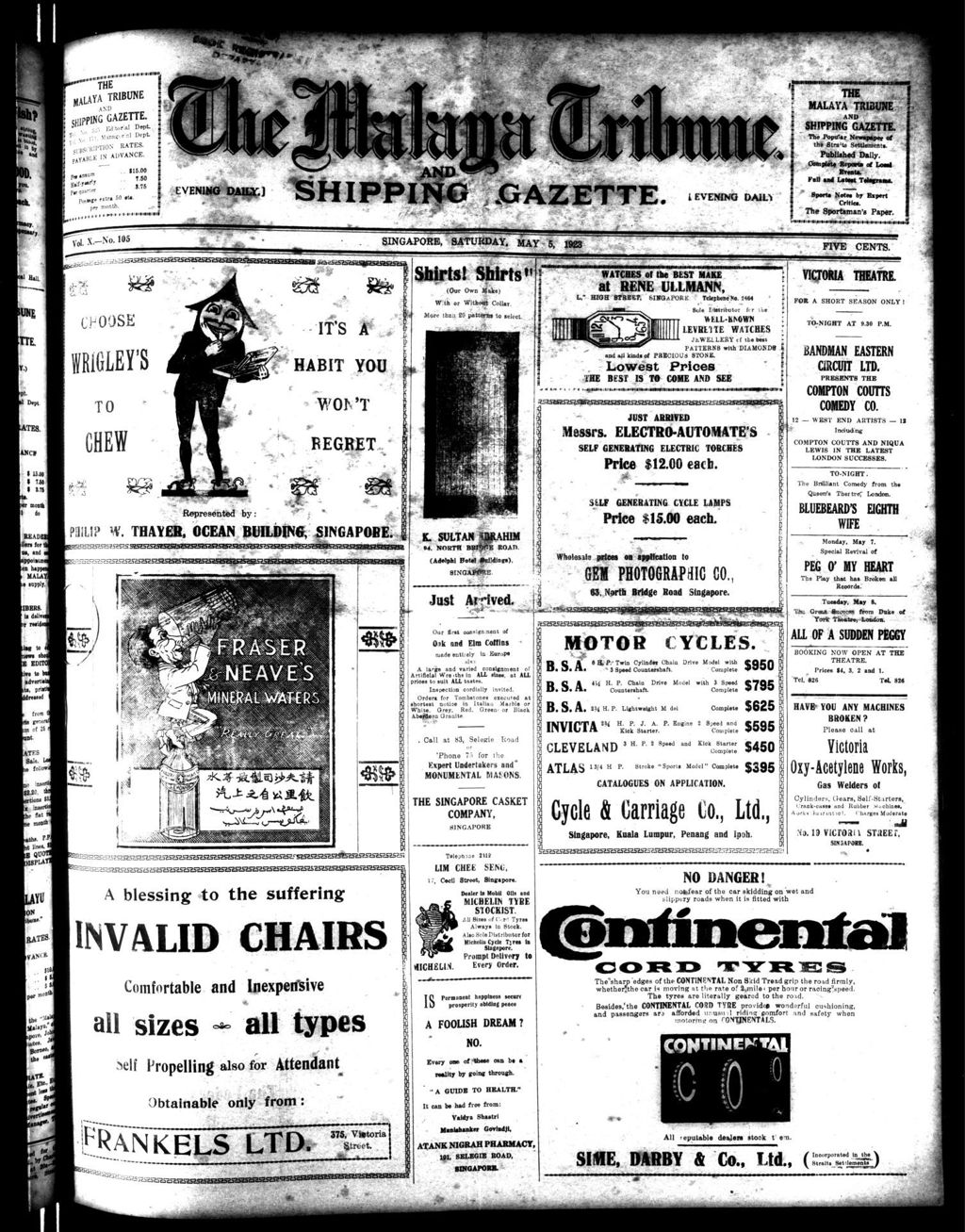 Miniature of Malaya Tribune 05 May 1923