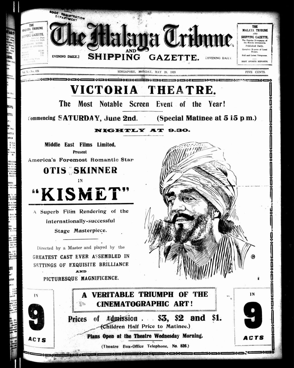 Miniature of Malaya Tribune 28 May 1923