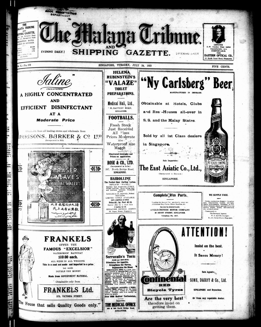 Miniature of Malaya Tribune 24 July 1923