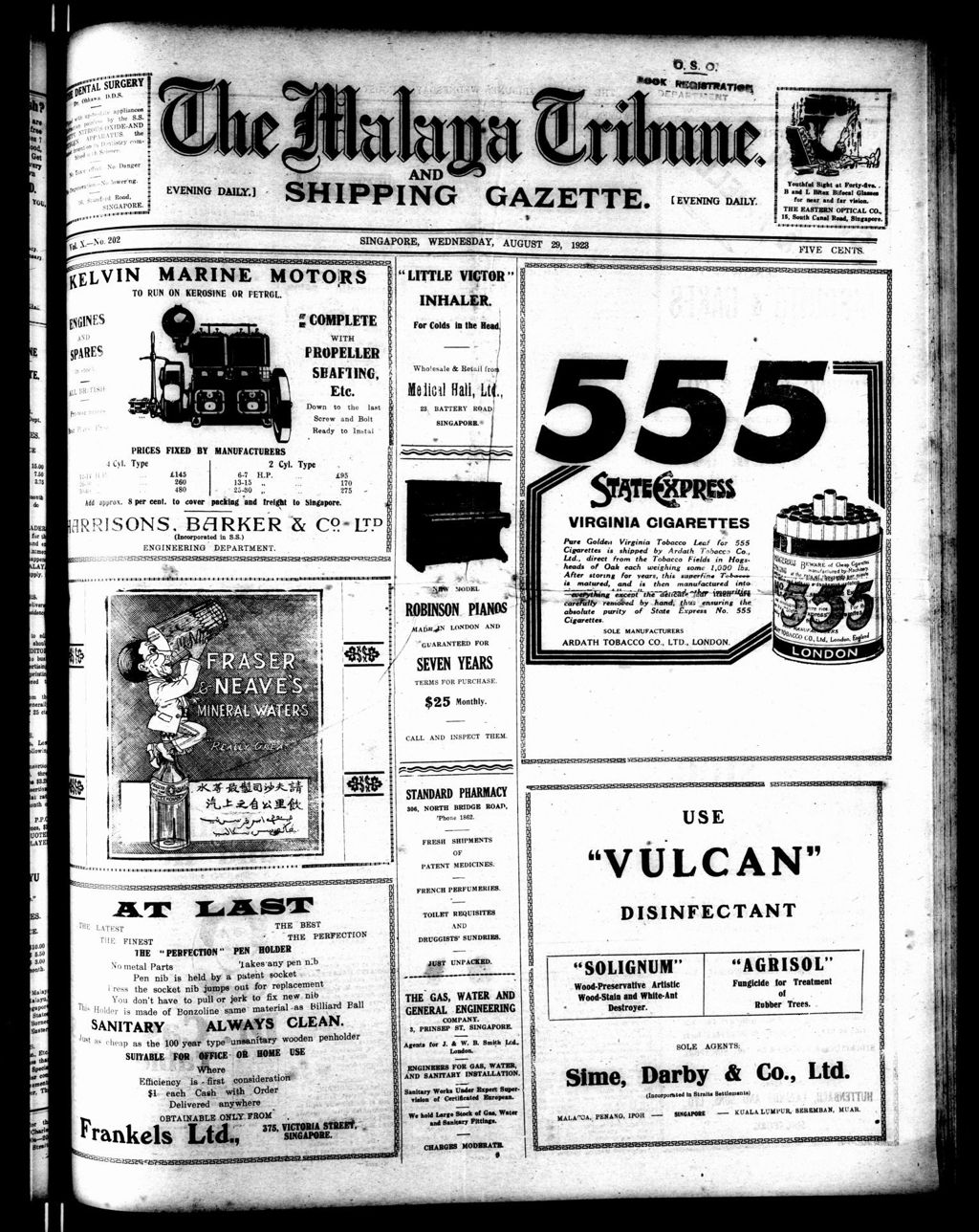 Miniature of Malaya Tribune 29 August 1923