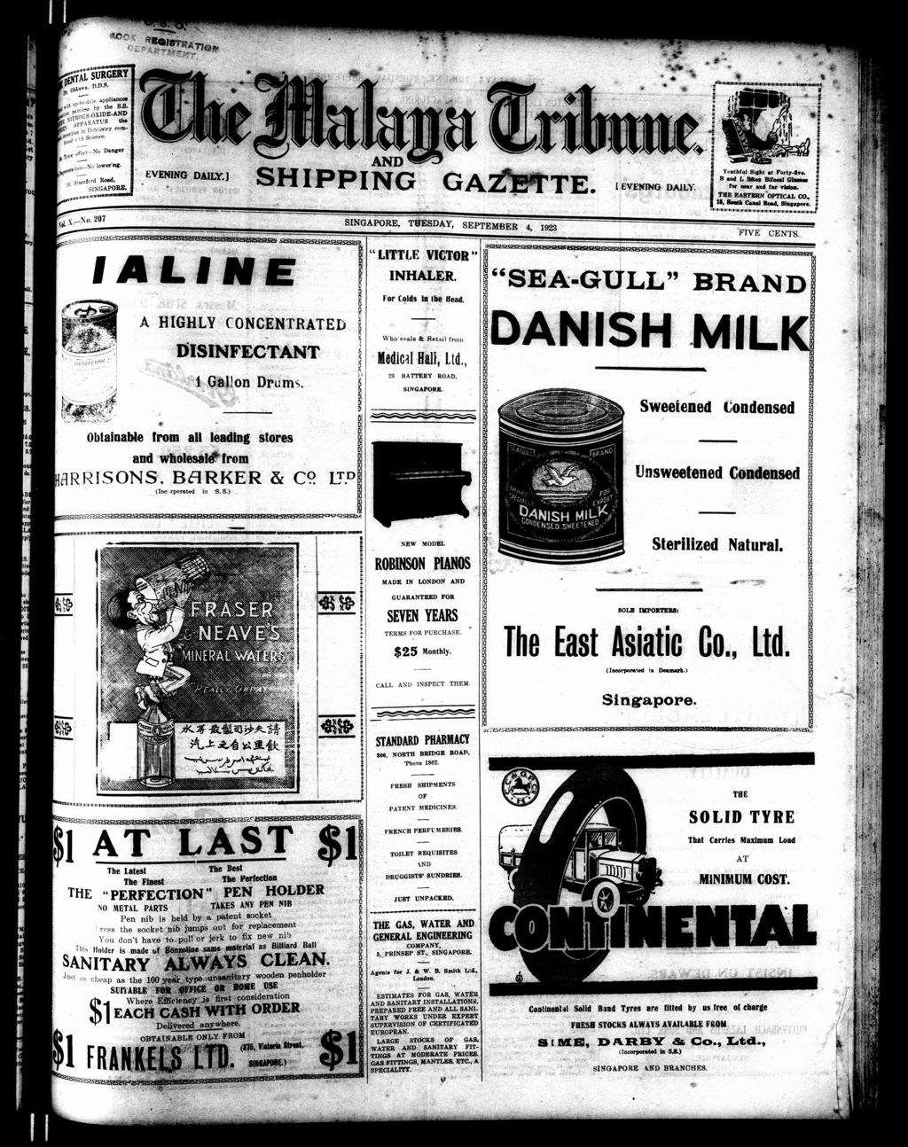 Miniature of Malaya Tribune 04 September 1923