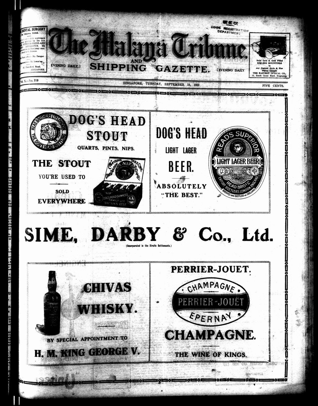 Miniature of Malaya Tribune 18 September 1923