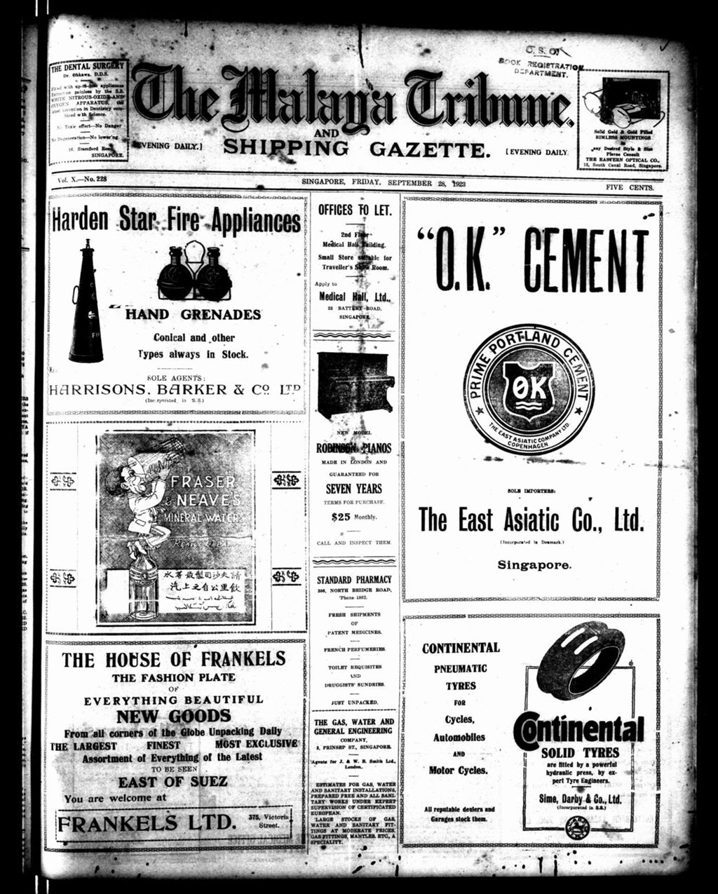 Miniature of Malaya Tribune 28 September 1923