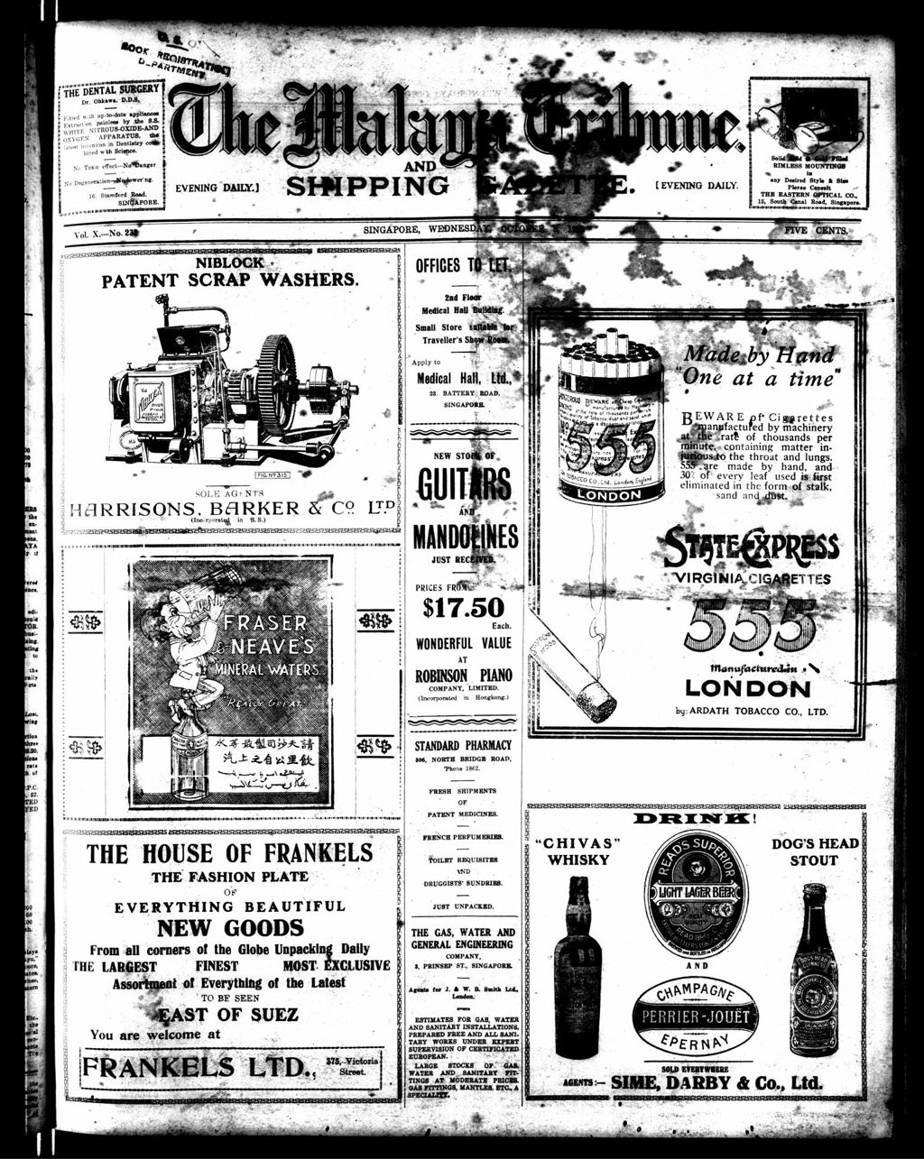 Miniature of Malaya Tribune 03 October 1923