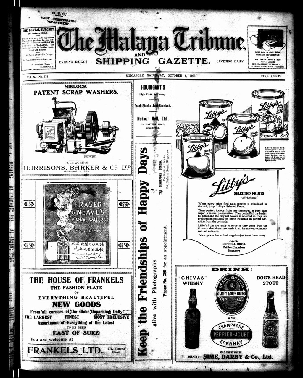 Miniature of Malaya Tribune 06 October 1923