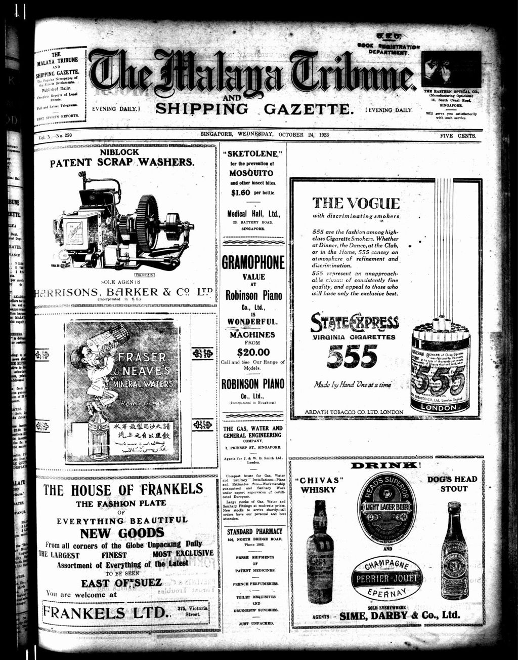 Miniature of Malaya Tribune 24 October 1923