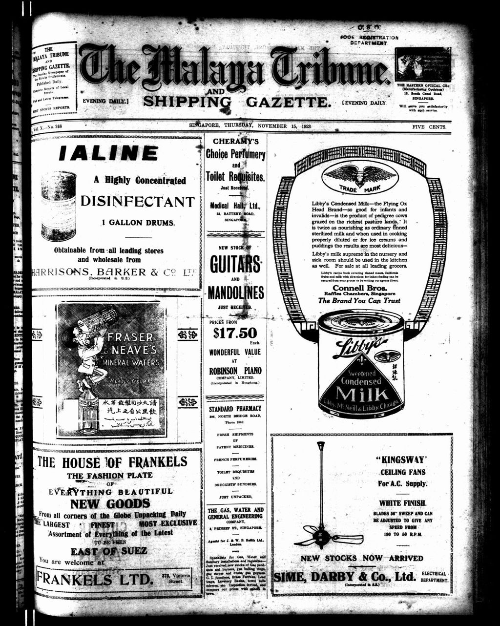 Miniature of Malaya Tribune 15 November 1923