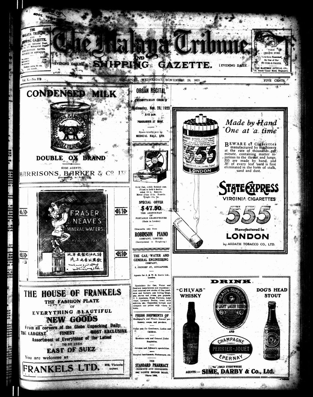 Miniature of Malaya Tribune 28 November 1923