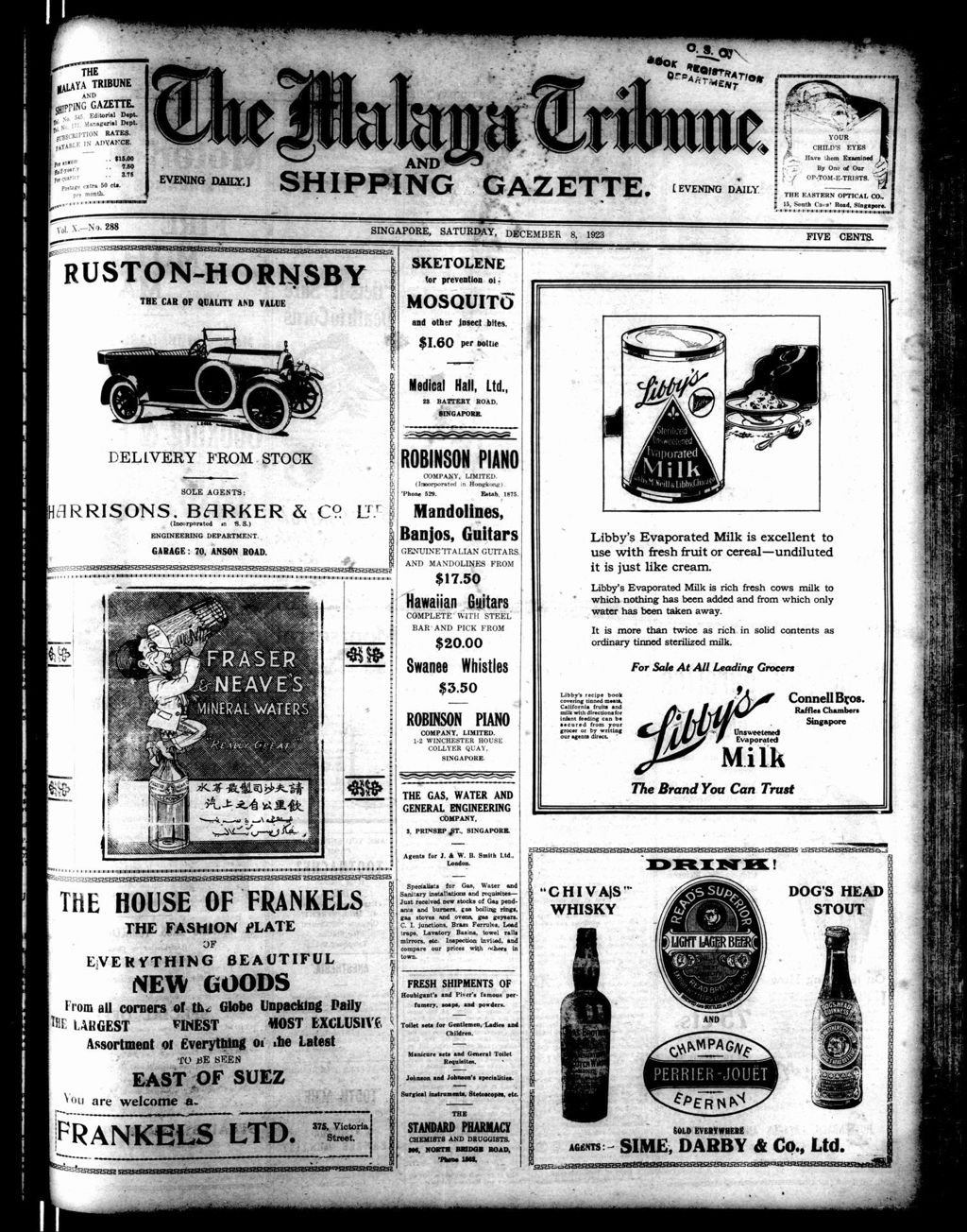 Miniature of Malaya Tribune 08 December 1923