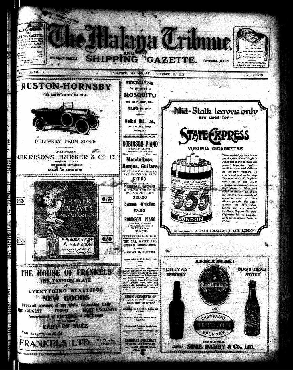 Miniature of Malaya Tribune 12 December 1923