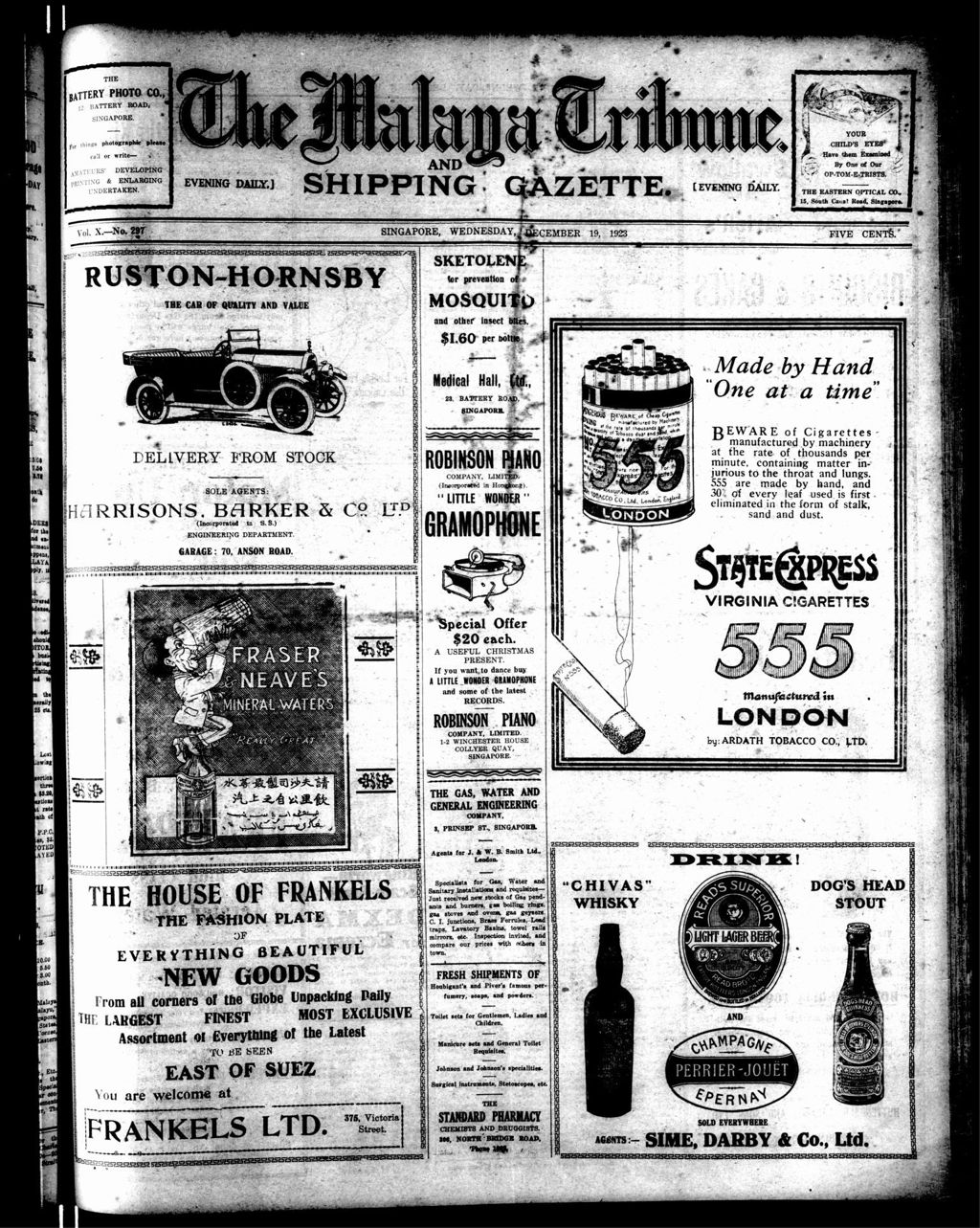 Miniature of Malaya Tribune 19 December 1923