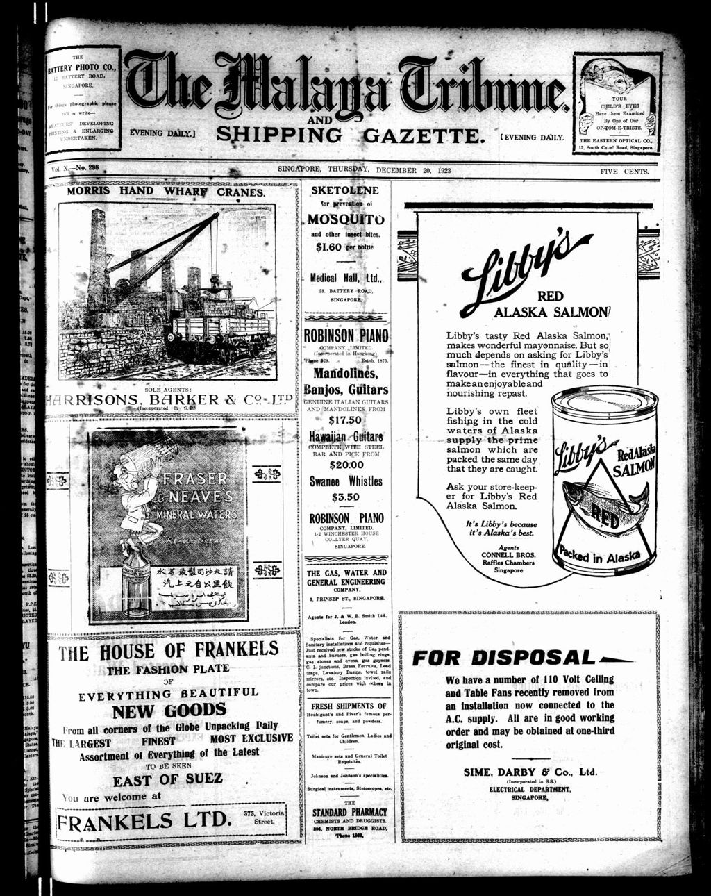 Miniature of Malaya Tribune 20 December 1923